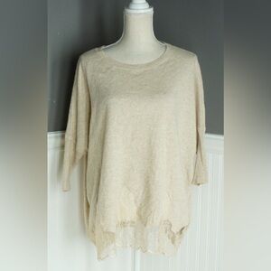 Chico's  Black Label Soft Cream Women's 100% cashmere Sweater